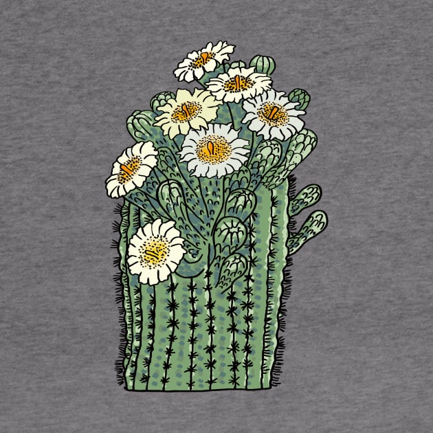 Arizona States Flower : Saguaro Cactus Blossom by Hanatist Studio